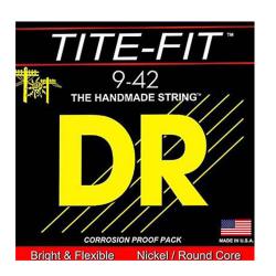 Струны для электрогитары, калибр 9-42 DR STRINGS LT-9 Tite-Fit Electric Light 9-42