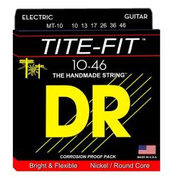 Струны для электрогитары, калибр 10-46 DR STRINGS MT-10 Tite-Fit Electric Medium 10-46