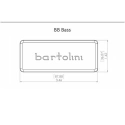 Звукосниматель для бас-гитары, 4 струны, серия Original Bass, сдвоенные катушки, бриджевая позиция BARTOLINI BB4C-T