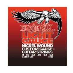 Струны для электрогитары Nickel Wound Light (11-15-22w-30-42-52) ERNIE BALL 2208