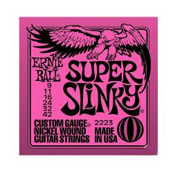 Струны для электрогитары Nickel Wound Super Slinky (9-11-16-24w-32-42) ERNIE BALL 2223