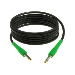 Готовый инструментальный кабель, чёрн., прямые разъёмы Mono Jack (зелёного цвета), дл. 6 м KLOTZ KIKC6.0PP4