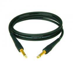 Готовый инструментальный кабель, длина 3м, разъемы Mono Jack, контакты позолочены, цвет черный KLOTZ KIKG3.0PP1
