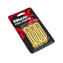 Комплект пластиковых крышек для рельсовых звукоснимателей в корпусе Single, 3 шт, цвет жёлтый DIMARZIO DM2002Y Fast Track Pickup Cover Set