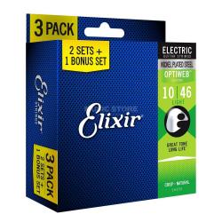 Струны Electric OPTIWEB Custom Light (. 010-. 046) 3-pack ELIXIR 16552