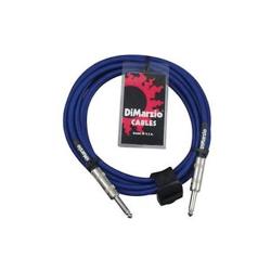 Инструментальный кабель 1/4'' Mono - 1/4'' Mono, 3м, цвет синий DIMARZIO EP1710SSEB Instrument Cable 10' Electric Blue