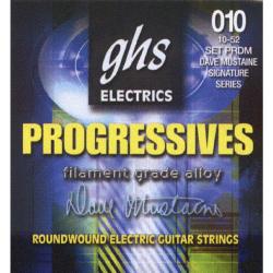 Струны для электрогитары  (10-13-17-30-44-52) магнитно-активный сплав 52, круглая обмотка; именные Dave Mustaine GHS PRDM