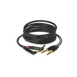 Коммутационный кабель, 2xJack 6.35мм 2p-2хJack 6.35мм 2p угловой, 3м KLOTZ KMPR0300 KeyMaster