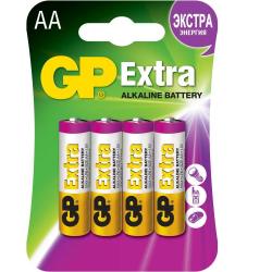Элемент питания АА, алкалиновый, 4шт GP GP15AX-2CR4 Extra