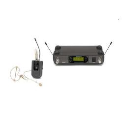 Радиомикрофонная система (300 каналов): приёмник AR300, поясной передатчик AL300, головной микрофон SE10T (бежевый), рековое крепление, диапазон частот 863, 125 - 864, 875 Мгц SAMSON AirLine Synth Headset SE10T E-channels AL300/AR300