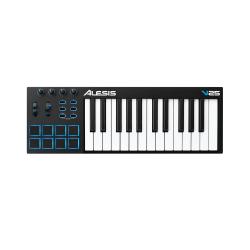 Портативная MIDI-клавиатура с 25 клавишами и 8 чувствительными пэдами ALESIS V25