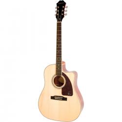 Электроакустическая гитара, цвет натуральный EPIPHONE AJ-220SCE Solid Top Ac/Electric Natural