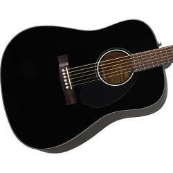 Акустическая гитара, топ - массив ели, цвет черный FENDER CD-60S Black