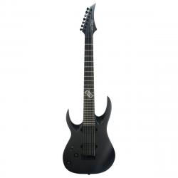7-струнная левосторонняя гитара, цвет черный матовый SOLAR GUITARS A2.7C LH