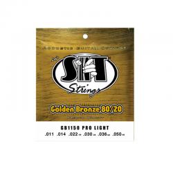 Струны для акустической гитары  SIT GB1150 Golden Bronze Pro Light 80/20 11-50