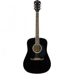 Акустическая гитара с чехлом, цвет черный FENDER FA-125 DREADNOUGHT, BLACK WN
