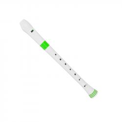 Блок-флейта сопрано, строй - С, барочная система, материал - АБС пластик, цвет - белый/зелёный, чехол NUVO Recorder White/Green