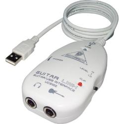 Внешний интерфейс USB для подключения электрогитары к компьютеру (PC/MAC) с функцией контроля через наушники и пакетом программного обеспечения для репетиций и записи музыки, инструментальный вход (1/4