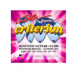 Criterion Комплект струн для акустической гитары 012-052 LA BELLA C520S
