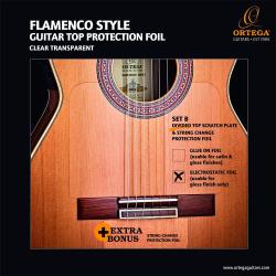 Защитная накладка на верхнюю деку фламенко гитары, 2 части, съемная ORTEGA OERP-FLAM2