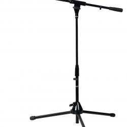 Низкая микрофонная стойка-журавль высота 52-76 см журавль 80 см металл чёрная ROCKDALE 3607
