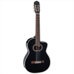 Классическая электроакустическая гитара, цвет - чёрный, материал верхей деки - массив ели, материал корпуса TAKAMINE GC6CE BLK