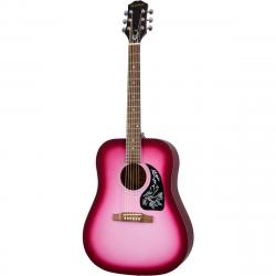 Акустическая гитара, цвет розовый фейд EPIPHONE Starling Hot Pink Pearl