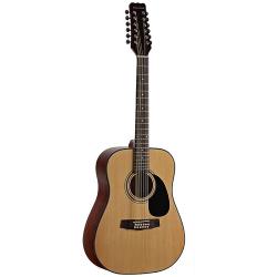 Акустическая гитара, вестерн 12-ти струнная, верхняя дека - ель, корпус - красное дерево, гриф - нато, накладка - палисандр MARTINEZ FAW-802-12
