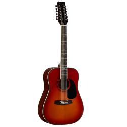 Акустическая гитара, вестерн 12-ти струнная, верхняя дека - ель, корпус - красное дерево, гриф - нато, накладка - палисандр MARTINEZ FAW-802-12-TBS