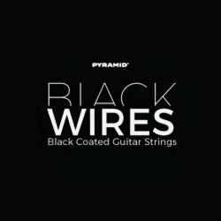 Комплект струн Black Wires для 8-струнной электрогитары, никелированные, с покрытием, 10-80 PYRAMID BW1080-8