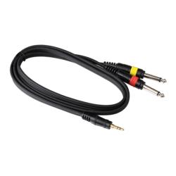 Аудио кабель mini джек стерео-2 Jack mono 1.5m HardCord AJC-15