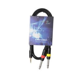 Аудио кабель mini джек стерео-2 Jack mono 1.5m HardCord AJC-15