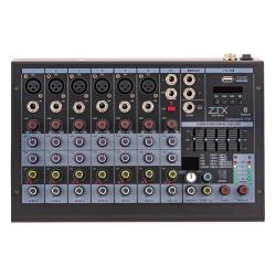 Микшерный пульт 6mono, 1stereo каналы с MP3/DSP/BT ZTX AUDIO Compact 6.1Fx