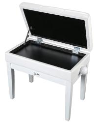 Банкетка для пианино или рояля, деревянная, цвет - БЕЛЫЙ, покрытие - глянцевый лак, имеется ящик для... DEKKO JR-80 WH