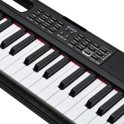 Синтезатор, USB+Bluetooth+MIDI, клавиатура - 61 кл., размер клавиш - полный (фортепианного типа), звуковой процессор, полифония - 64 голоса, количество тембров - 900, количество ритмов - 700, эффекты - эквалайзер Volume sync EQ, банк композиций - 110, цвет - чёрный EMILY PIANO EK-7 BK