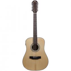 Электроакустическая 12-струнная гитара, цвет натуральный ARIA PRO II 215TE N
