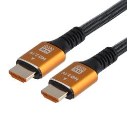 Кабель Ultra High Speed HDMI (m)-HDMI (m) 2.0м нейлон ver.2.1 8K 60Hz, серый GOPOWER 00-00027311