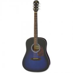 Акустическая гитара, 20 ладов, корпус ель, корпус сапели, гриф нато, накладка палисандр, цвет синий ARIA PRO II ADW-01 BLS