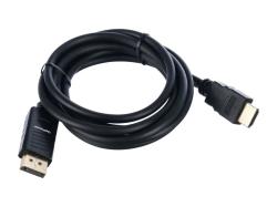 Кабель DisplayPort (m)-HDMI (m) 1.8м ПВХ ver.2.0, черный GOPOWER 00-00027493