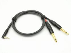 Кабель 3,5R-2Jack угловой, 1м ZZ-CABLE G56-3,5R-2J-0100-0
