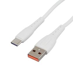 Кабель GP07T USB (m)-Type-C (m) 1.0м 2.4A, силикон, белый GOPOWER 00-00022801