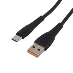 Кабель GP07T USB (m)-Type-C (m) 1.0м 2.4A, силикон, черный GOPOWER 00-00022800