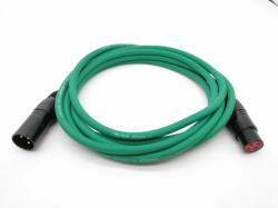 Кабель микрофонный 1м, зеленый ZZ-CABLE E1-XLR-M-F-0100-5