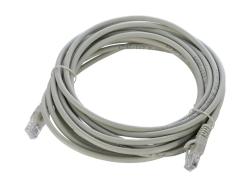 Патч-корд RJ-45 (m)-RJ-45 (m) 5.0м кат.5е ПВХ 26AWG, серый, в пакете GOPOWER 00-00027475