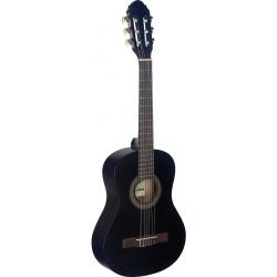 Классическая гитара 1/2, дека, корпус липа, накладка палисандр, цвет черный матовый STAGG C410 M BLK