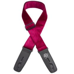 Ремень для гитары с блокировкой, бархат, красный, Lock-It Straps D'ANDREA LIS-019-CV2-RED