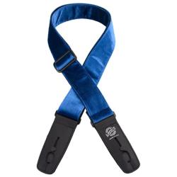 Ремень для гитары с блокировкой, бархат, синий, Lock-It Straps D'ANDREA LIS-020-CV2-BLU