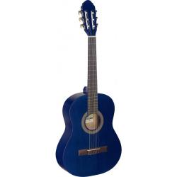 Классическая гитара 3/4, дека, корпус липа, накладка палисандр. Колки Классические, никелированные, цвет синий STAGG C430 M BLU
