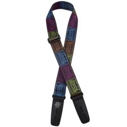 Ремень для гитары с блокировкой, плюш, Lock-It Straps D'ANDREA LIS-106-S61