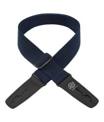 Ремень для гитары с блокировкой, хлопок, тёмно-синий, Lock-It Straps D'ANDREA LIS-051-C2-NVYBLU